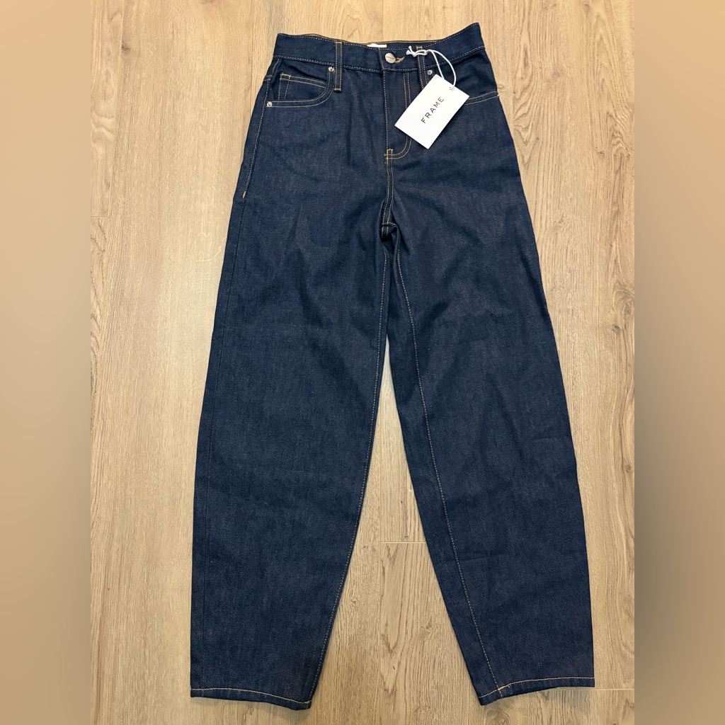 Frame Denim Womens Relaxed Fit Jeans In Deep Indigo